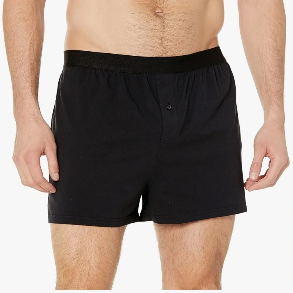 Amazon Essentials Cotton Jersey Boxers - Men's Underwear s 5 Pack Black